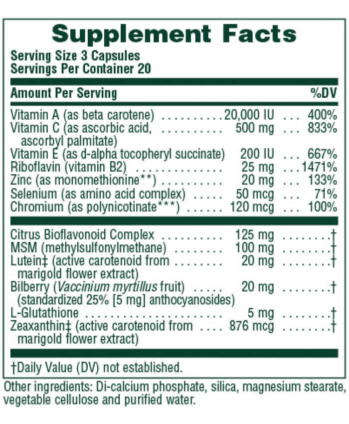 Nature's Plus Lutein Rx Eye 60vcaps